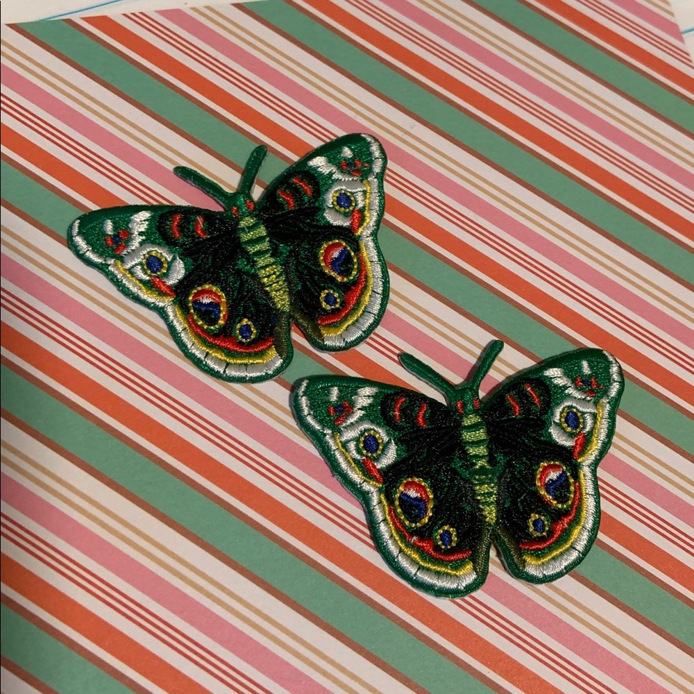 Bundle of 2-Moth butterfly iron on patch